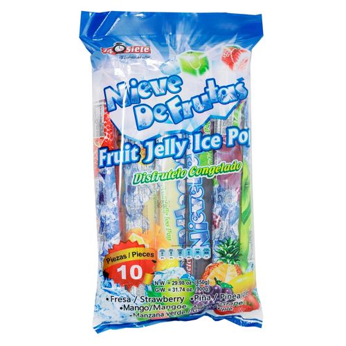 Gelatina congelada 24 Siete sabor frutas surtidas 10 uds - 850 g