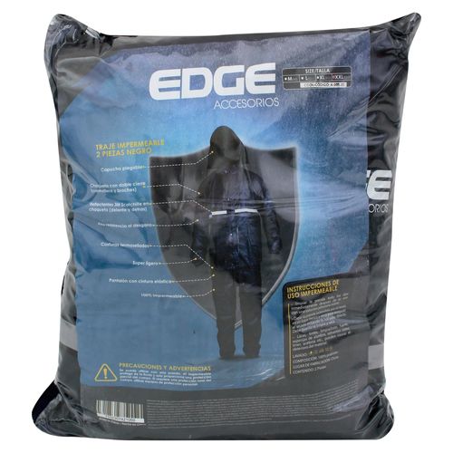 Traje impermeable Edge color negro talla XXL