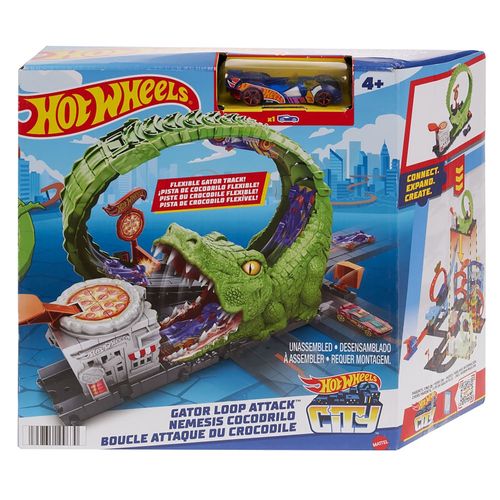 Juguete Hot Wheels city nemesis cocodrilo