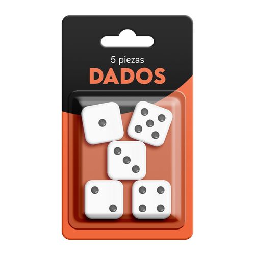 Set Novelty De 5 Dados De Puntos Blister