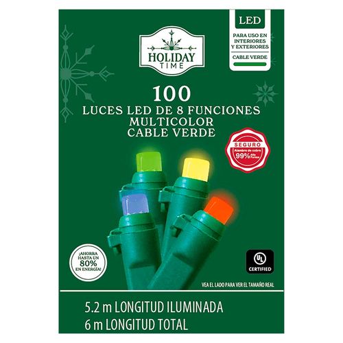 Serie 100 Luces LED Holiday Time colores