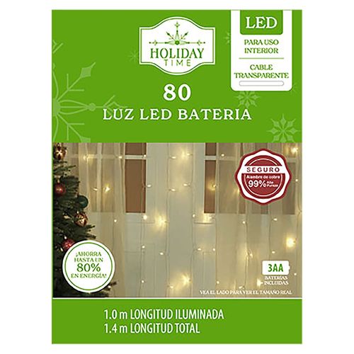 Luces Holiday Time cortina serie 80 luces