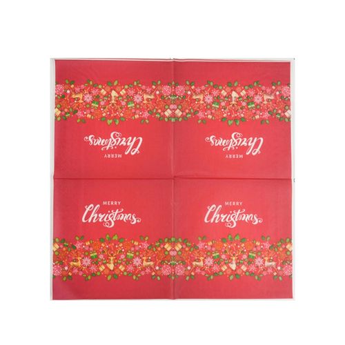 Servilletas Holiday Time rojas navideñas de 33 x 33 cm - 10 Pzas