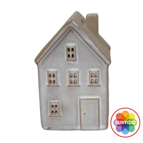 Portavela Holiday Time Casita Ceramica - 11 cm