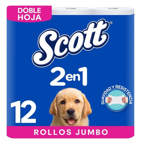 Scott Pap Hig 2en1 Jumbo 2p 312h 12ea