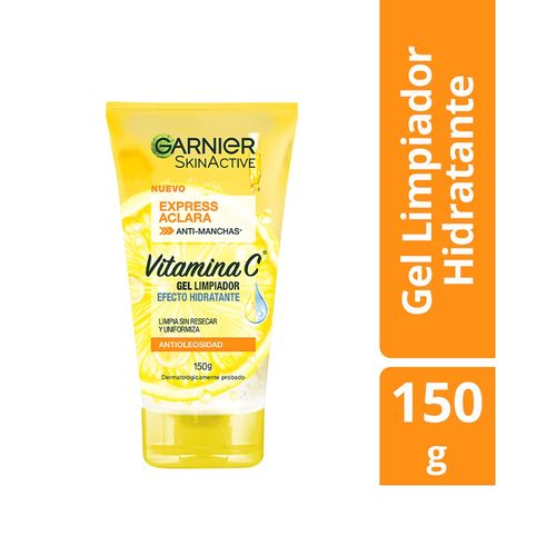 Gel Limpiador Transparente Garnier Express Aclara Vitamina C - 150 ml