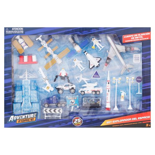 Set Adventure Force Del Espacio Die Cast - 25 Pzas