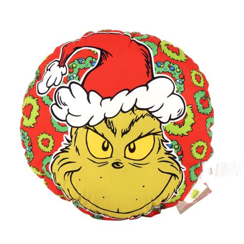 Cojin Redondo Decorativo Grinch 40x40cm