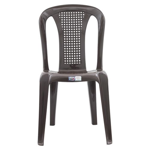 Silla Megaplast sin descanza brazos chocolate - 1 Ud