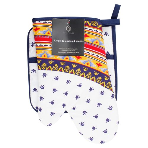 Set De 2 Guantes De Cocina Y Agarraderas