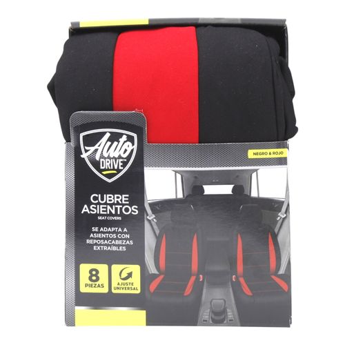 Set Fundas Para Sillones Ad Negro Y Rojo