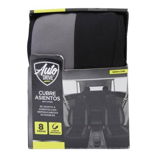 Set Fundas Para Sillones Ad Negro Y Gris