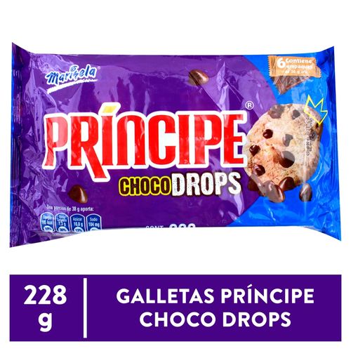 Galleta Principe Choco Drops 6 pack -228 g