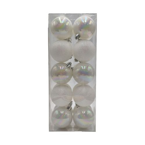 Esferas Holiday Time Iridiscentes 60 mm - 20 Uds