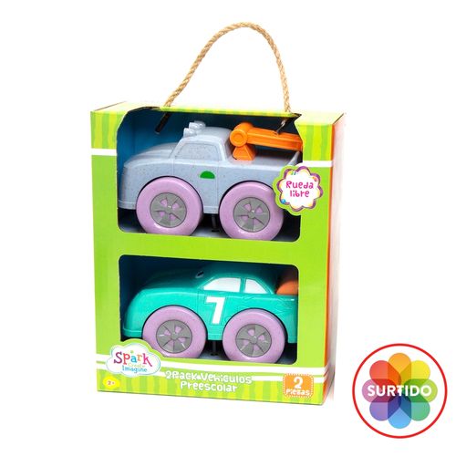 Set de juguete Spark Create Imagine vehiculos preescolar - 2 Pzas