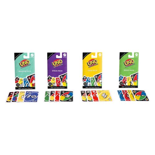 Juego de cartas Mattel Games UNO paquetes complementario surtido