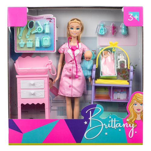 Muñeca Brittany habitación de bebé recien nacido con accesorios