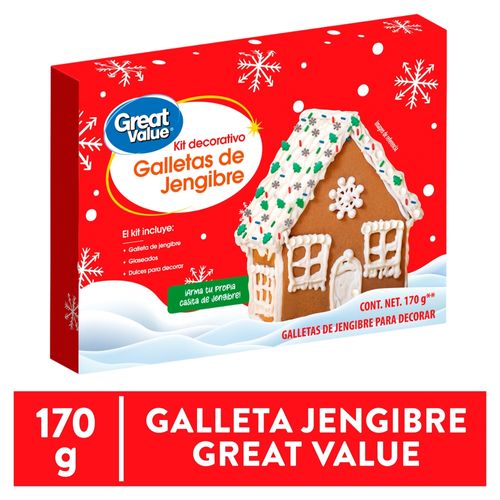 Galletas Dulces Great Value Casa Jengibre Navidad - 170 g