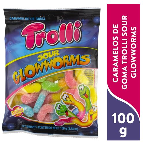 Trolli Gomita Sour Glowworms 100 Gr