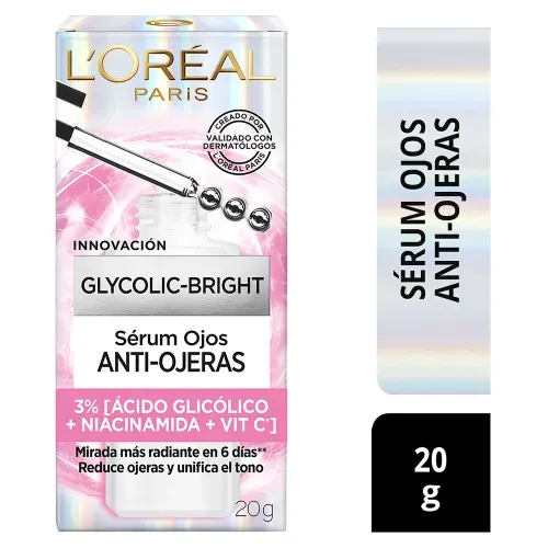 Serum Ojos L'oreal Anti Ojeras con Ácido Glicólico - 20ml