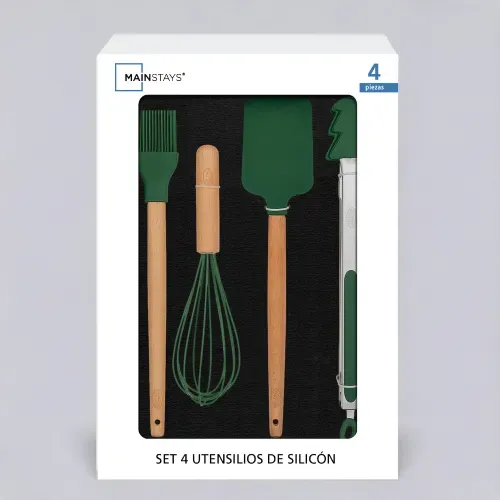 Set 4 Utensilios De Silicon Mainstays