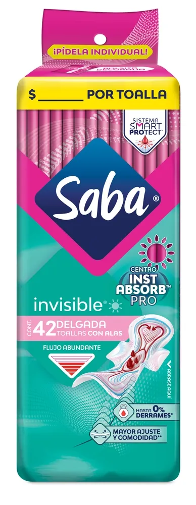 Toalla invisible Saba delgadas con alas -42 uds