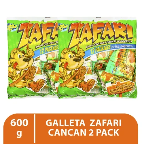Pack Galleta Zafari Can Can 600gr