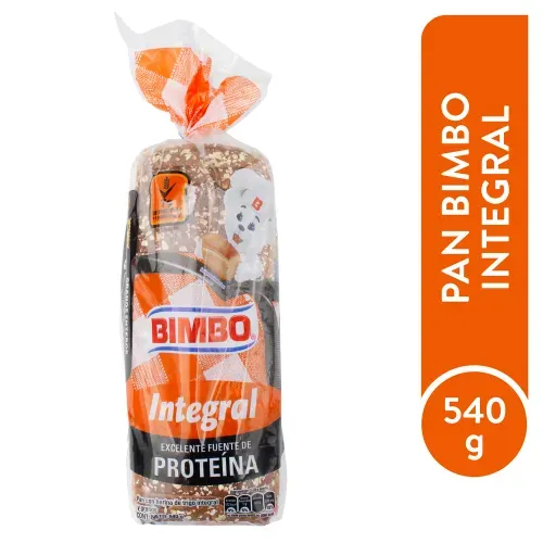 Pan Integral Proteina Bimbo 540g Unidad