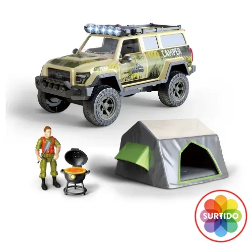 Juguete Adventure Force Blue set vehiculo con camper luz y sonido surtido