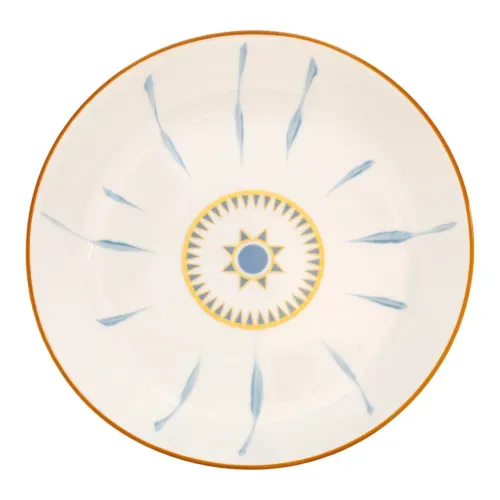 Plato sopero Mainstays de porcelana color azul