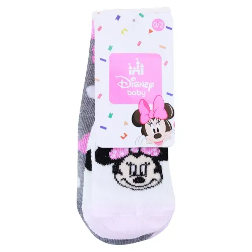 Calcetin Disney Minnie Bebe 0 2 3pk