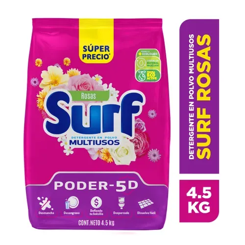 Detergente Surf Rosas en Polvo - 4.5 KG