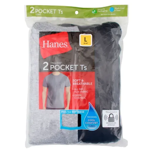 P2 Cms Hanes Cab Con Bolsillo Surtido L