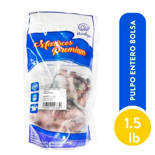 Pulpo Entero Bolsa 1 5libra