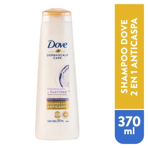 Shampoo Dove Hidratación y Suavidad en 2en1 - 370 ml