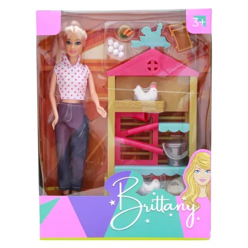 Muñeca Brittany en la granja con accesorios