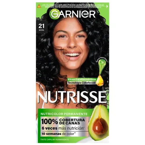 Tinte para Cabello Garnier Nutrisse Tono 21 Mora - 125ml