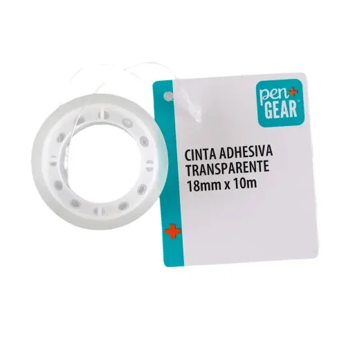 Cinta Pen + Gear adhesiva transparente