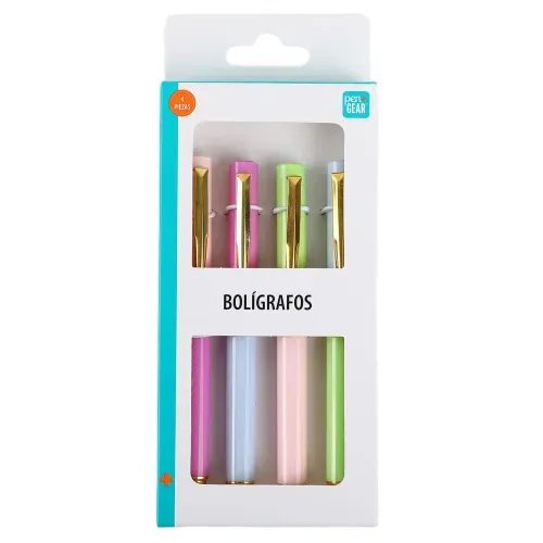 Bolígrafos Pen + Gear tinta negra - 4 Pzas