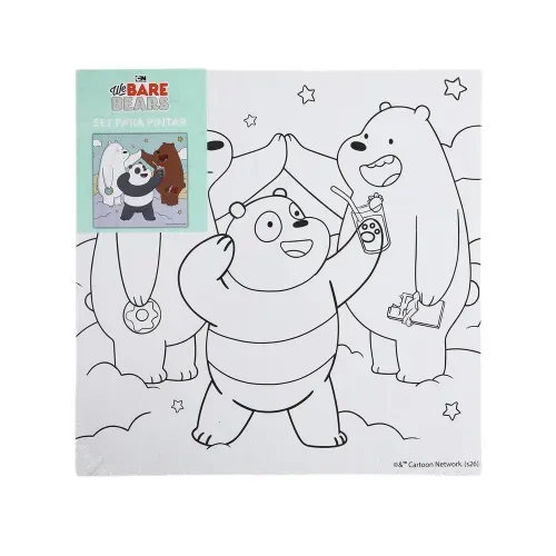 Bare Bears Kit Canva Para Pintar