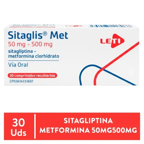 Sitagliptin Metformin 50Mg500Mg 30Tab