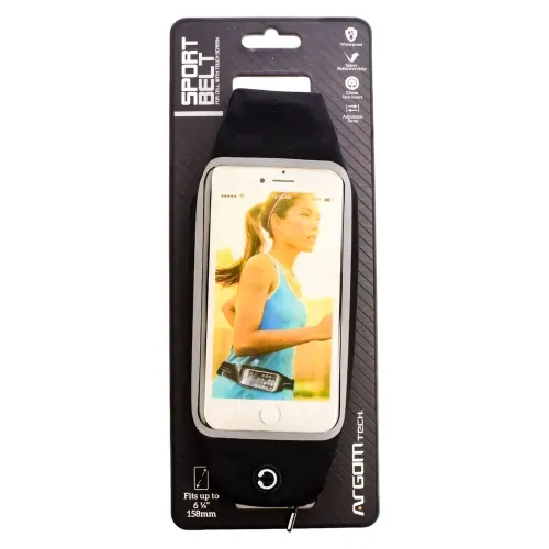 Bolso Argon Deportivo Celular Tactil Negro