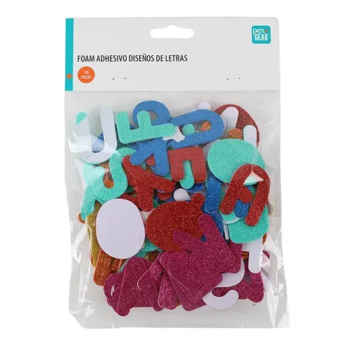 Foam adhesivo Pen + Gear con diseño de letras - 126 Pzas