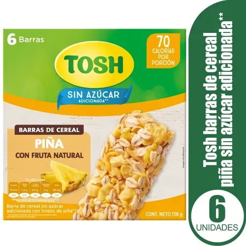 Barra Tosh Lyne Piña 6 Uds - 138 g
