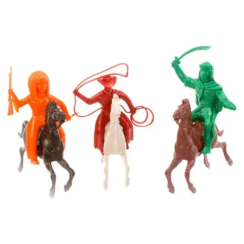 Cross Kidz Time Indios Y Vaqueros A Caballo - 6 Pzas