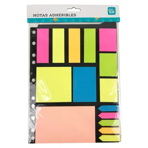 Set Pen + Gear de notas adhesivas de colores
