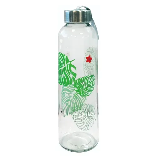 Ms Botella De Vidrio Decorada 500ml