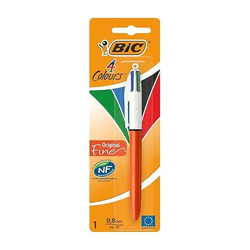 Bic Boligrafo 4 Colores Punta Fina Bl1