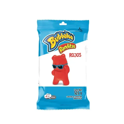 Gomitas Bubbaloo panditas rojos - 52.5 g