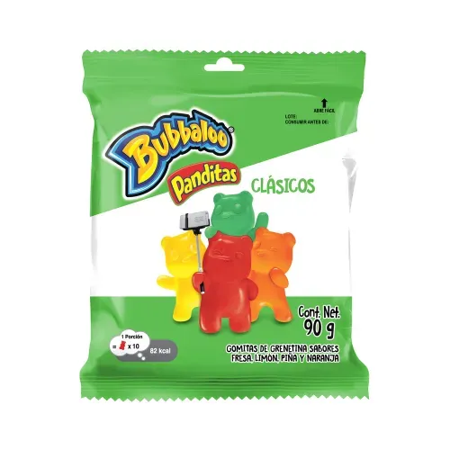 Gomitas Bubbaloo panditas clásicas - 90 g